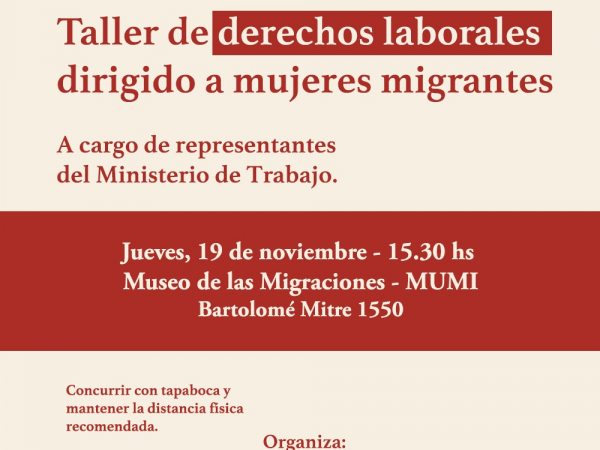 Taller para mujeres trabajadoras migrantes